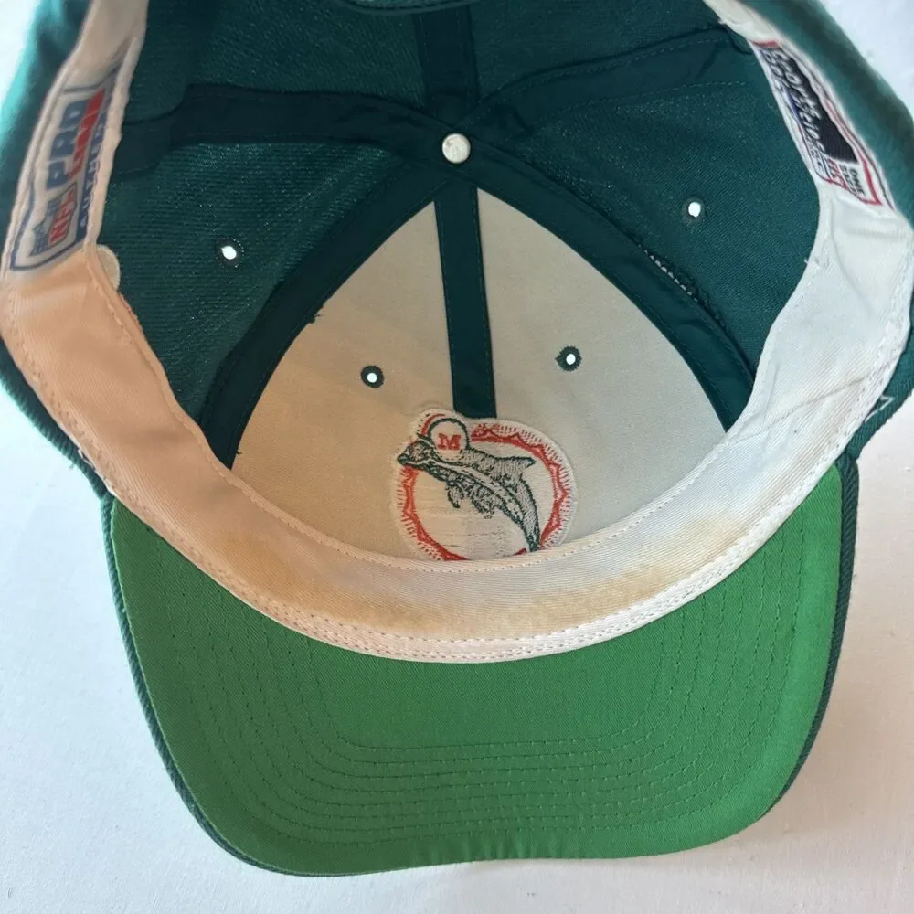 VTG 90s Sports Specialties Miami Dolphins Twin Image Snapback Hat Cap Wool Blend